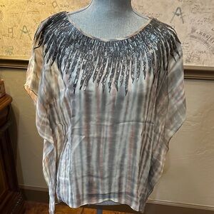 Velvet by Graham & Spencer Sequin Stripe Blouse